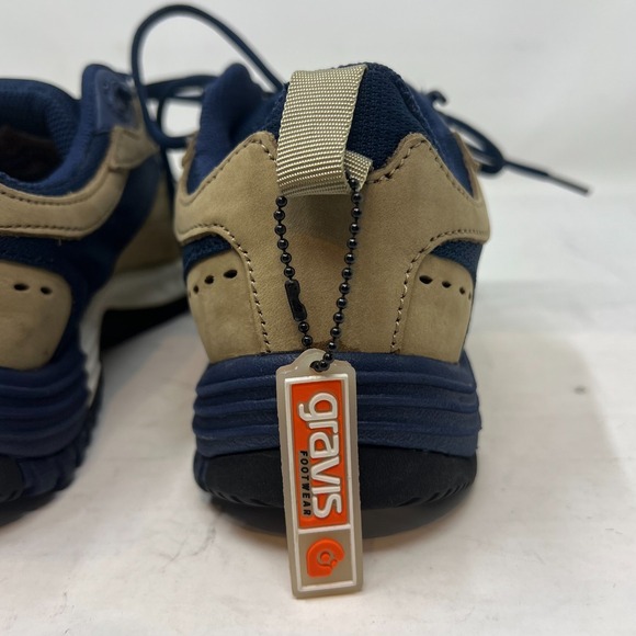 Gravis Nineteen Sneakers Men's 8.5 Brown Suede Navy Laces Skate Style VTG NIB - Picture 13 of 16